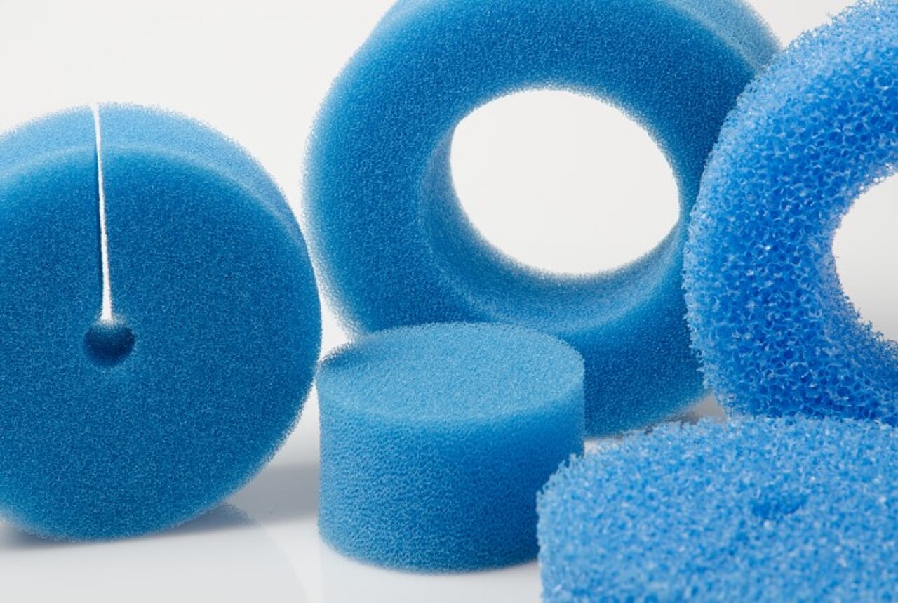 Inserts made of PUR foam for water and air filtration