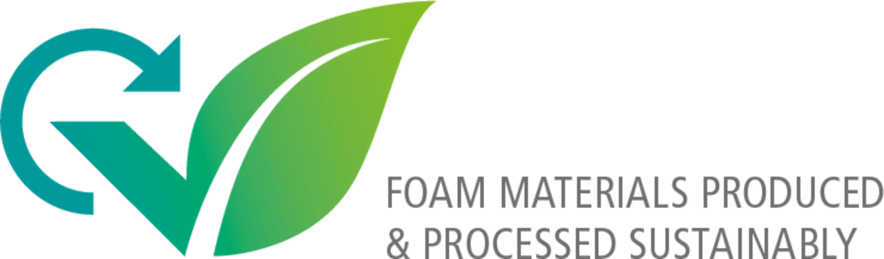 Logo Foam materials Sustainably produced and processed