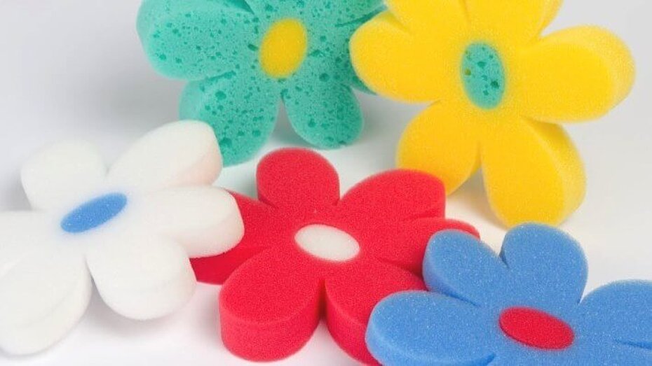 Schaumstoff-Werbemittel in Form von Blumen