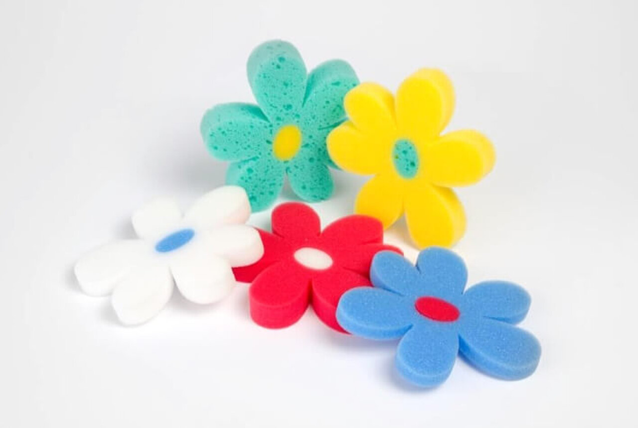 Pahlke Schaumstoffe - Motif Sponges - PUR Soft Foam Flowers made of PUR foam for spring promotion